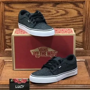 Vans Chukka Low Brushed Denim Black White Shoes