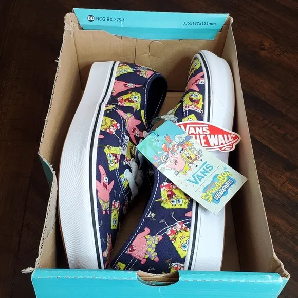Vans Comfycush Authentic SpongeBob Alohabob Men Size 9, Women Size 10.5