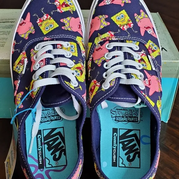 Vans Comfycush Authentic SpongeBob Alohabob Men Size 9, Women Size 10.5