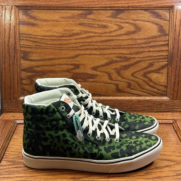 Vans Comfycush Sk8 Hi Leopard Catus Scarab Shoes