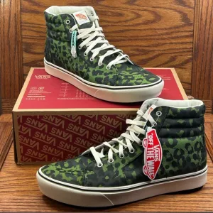 Vans Comfycush Sk8 Hi Leopard Catus Scarab Shoes