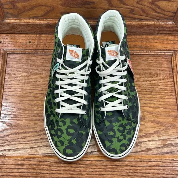 Vans Comfycush Sk8 Hi Leopard Catus Scarab Shoes