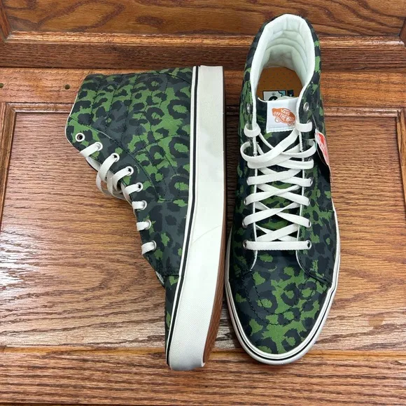 Vans Comfycush Sk8 Hi Leopard Catus Scarab Shoes