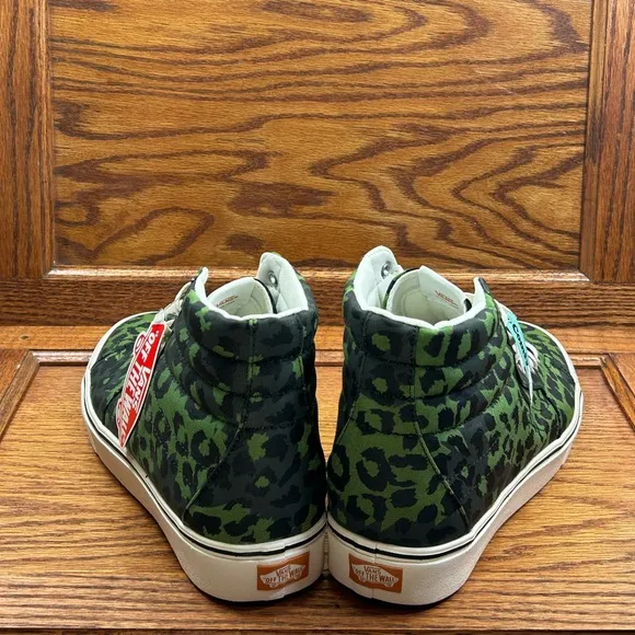 Vans Comfycush Sk8 Hi Leopard Catus Scarab Shoes