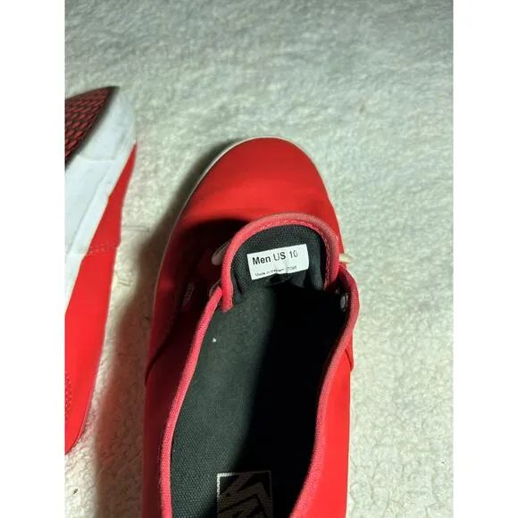 Vans Men Red Shoes Size 10