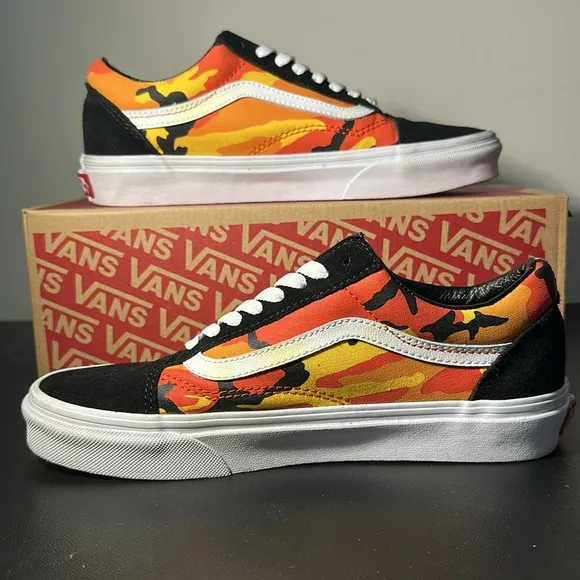 Vans Old Skool Orange Camo Shoes