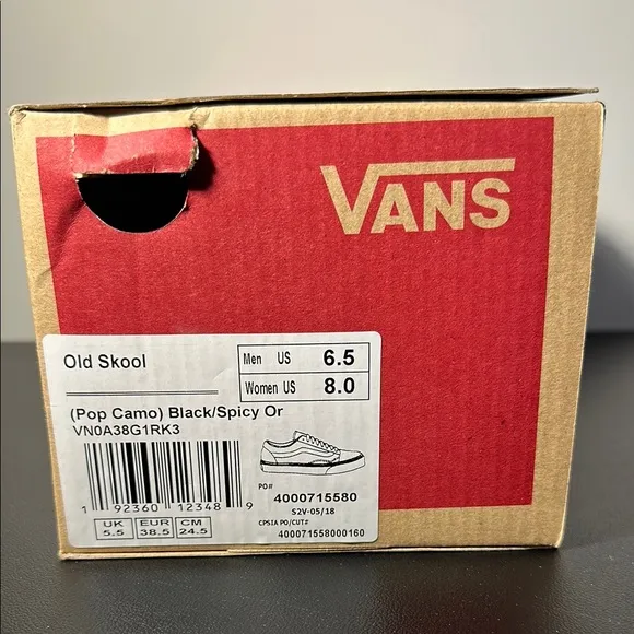 Vans Old Skool Orange Camo Shoes