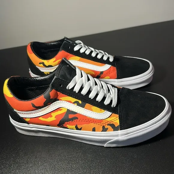 Vans Old Skool Orange Camo Shoes