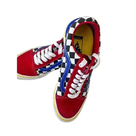 VANS Old Skool Pro x Brighton Zeuner Red Checker Blue Men’s Size 6 Women 8.5-9