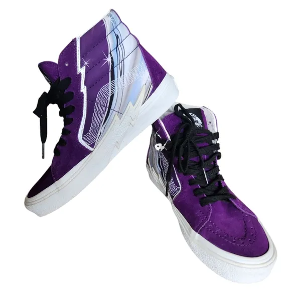 Vans Sk8-Hi Bolt Chrome Flash Acai Purple Sz US Men 6 Women 7.5 VN0A5JIVBKE New