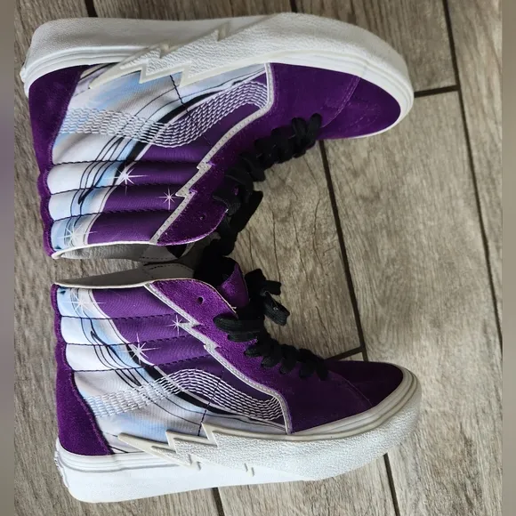 Vans Sk8-Hi Bolt Chrome Flash Acai Purple Sz US Men 6 Women 7.5 VN0A5JIVBKE New