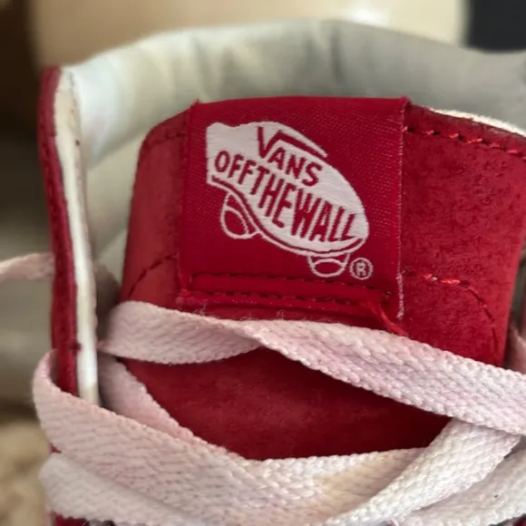 Vans Sk8 Hi Filmore Pig Suede Chilli Pepper Red Scooter True SZ 8 Shoes Sneakers