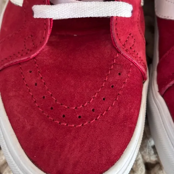Vans Sk8 Hi Filmore Pig Suede Chilli Pepper Red Scooter True SZ 8 Shoes Sneakers
