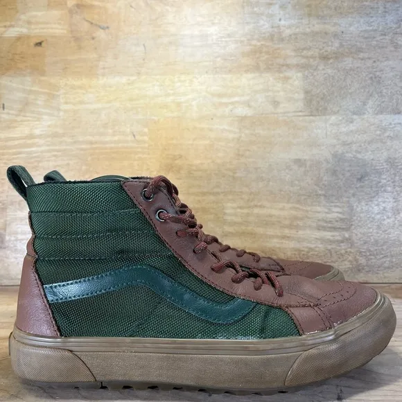 Vans SK8 HI MTE 1 LEATHER Mens Size 10.5 Shoes Sneakers Green Gum