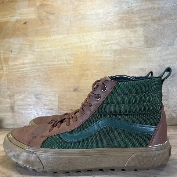 Vans SK8 HI MTE 1 LEATHER Mens Size 10.5 Shoes Sneakers Green Gum