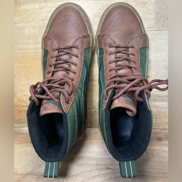 Vans SK8 HI MTE 1 LEATHER Mens Size 10.5 Shoes Sneakers Green Gum