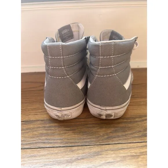 Vans Sk8-Hi Tapered Shoe Size 7.5 Men or 9 Women Gray Skater Outdoors