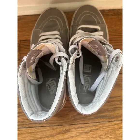 Vans Sk8-Hi Tapered Shoe Size 7.5 Men or 9 Women Gray Skater Outdoors