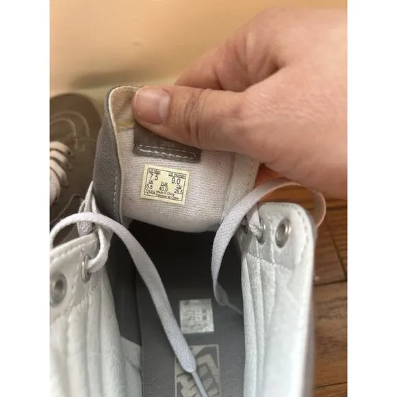 Vans Sk8-Hi Tapered Shoe Size 7.5 Men or 9 Women Gray Skater Outdoors