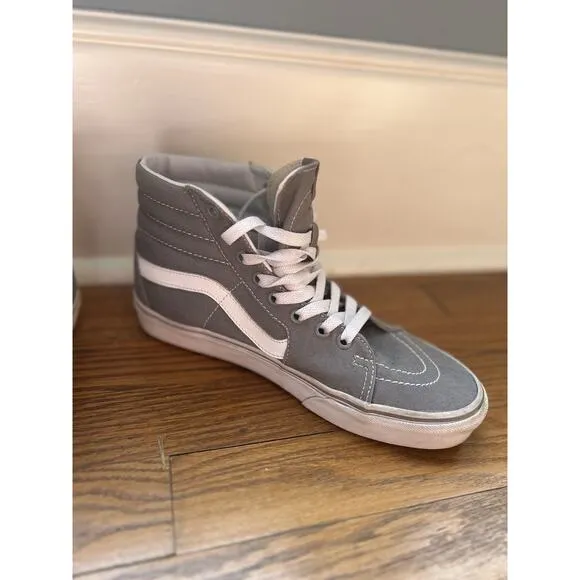 Vans Sk8-Hi Tapered Shoe Size 7.5 Men or 9 Women Gray Skater Outdoors