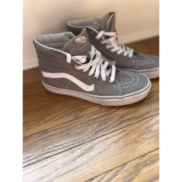 Vans Sk8-Hi Tapered Shoe Size 7.5 Men or 9 Women Gray Skater Outdoors