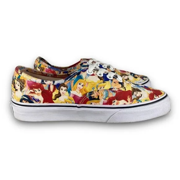 Vans x Disney Princess Sneakers TC7H Shoes Limited Edition Multicolor Women 5.5