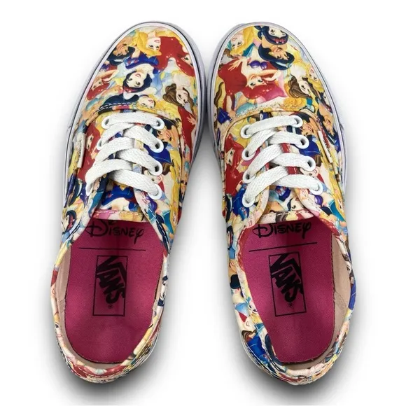 Vans x Disney Princess Sneakers TC7H Shoes Limited Edition Multicolor Women 5.5
