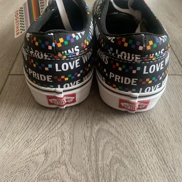 Vans men love wins, pride print shoes very cute
