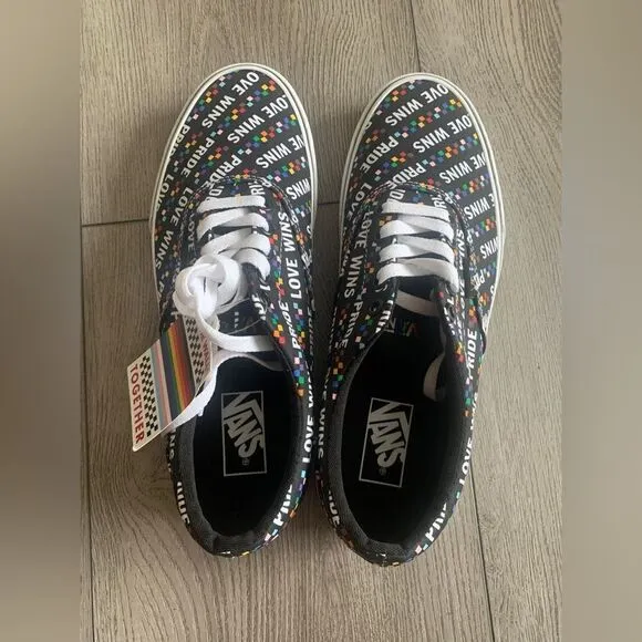 Vans men love wins, pride print shoes very cute