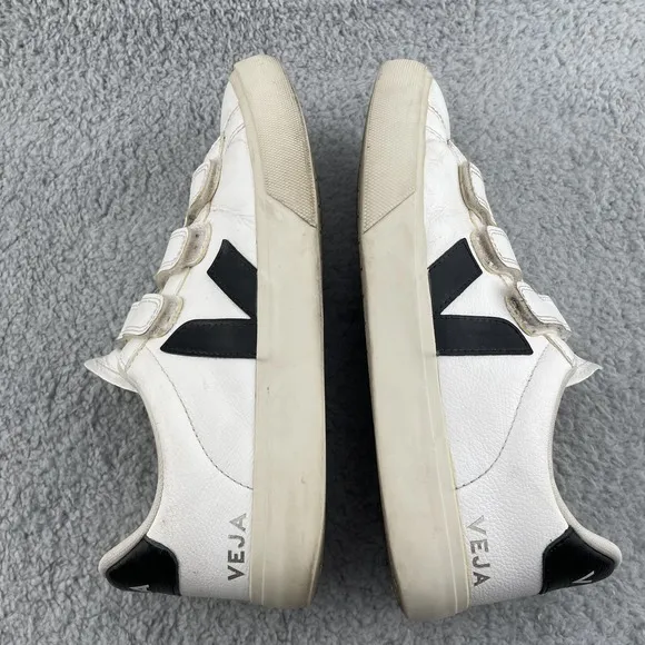 Veja Recife Leather Shoes Women 9.5 White Preppy Academia Trainer Travel Minimal