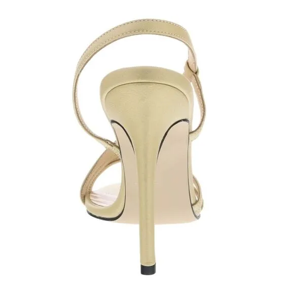 Ventutto Gold Classic Strappy High Heel Sandal