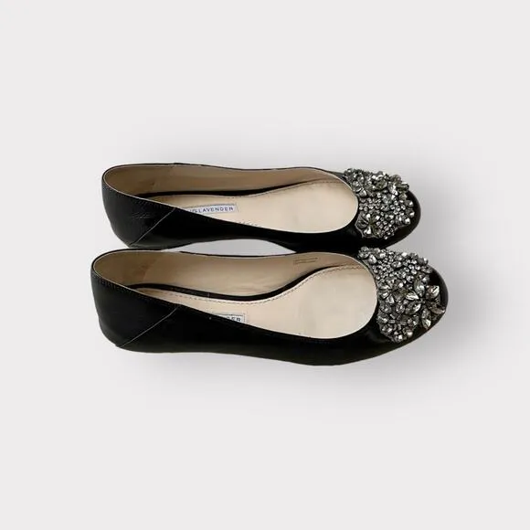 Vera Wang Lavender Lisa Rhinestones Shoes Black