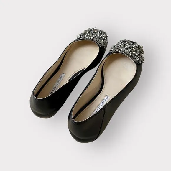 Vera Wang Lavender Lisa Rhinestones Shoes Black