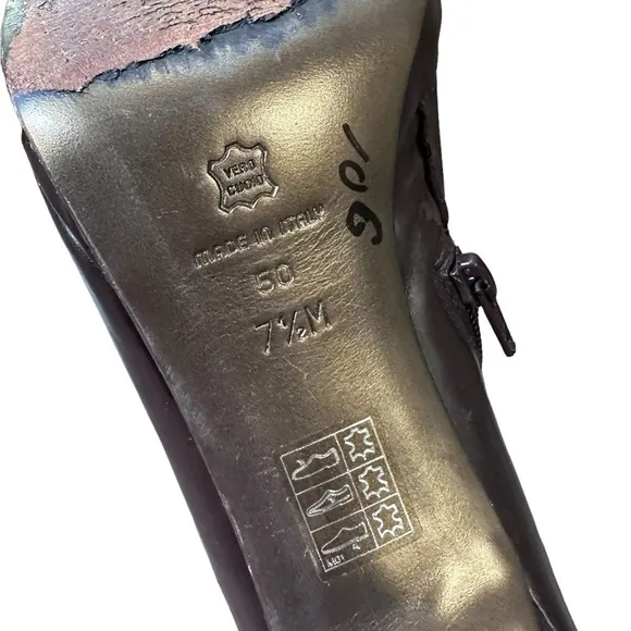 Via Spiga &quot;V-Rapido&quot; Brown genuine Leather Lace Up Boots Sz. 7 1/2 M