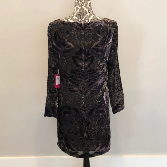 Vince Camuto Velvet-burnout Shift dress sz 10 NWT