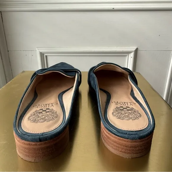 Vince Camuto Women's Navy Suede Pointed Toe Mules Size 7M