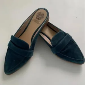 Vince Camuto Women's Navy Suede Pointed Toe Mules Size 7M