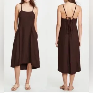 Vince Elegant Brown Sleeveless Dress size Small