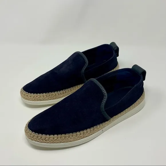 VINCE Silas Navy Suede Espadrille Loafer Shoes Women Size 7 1/2