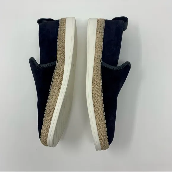 VINCE Silas Navy Suede Espadrille Loafer Shoes Women Size 7 1/2