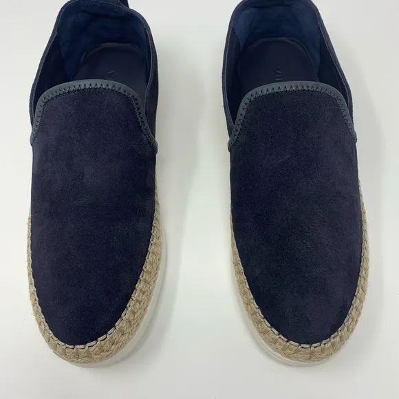 VINCE Silas Navy Suede Espadrille Loafer Shoes Women Size 7 1/2