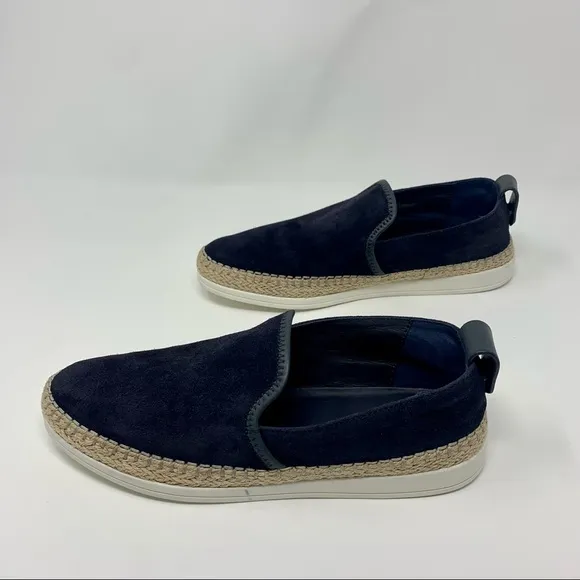 VINCE Silas Navy Suede Espadrille Loafer Shoes Women Size 7 1/2