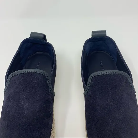 VINCE Silas Navy Suede Espadrille Loafer Shoes Women Size 7 1/2