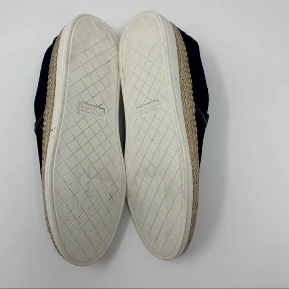 VINCE Silas Navy Suede Espadrille Loafer Shoes Women Size 7 1/2