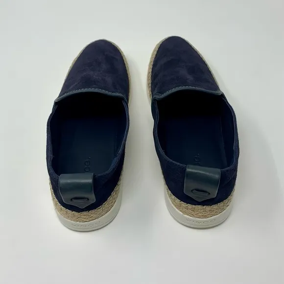 VINCE Silas Navy Suede Espadrille Loafer Shoes Women Size 7 1/2