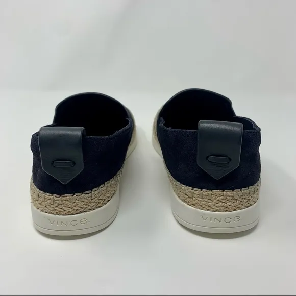 VINCE Silas Navy Suede Espadrille Loafer Shoes Women Size 7 1/2