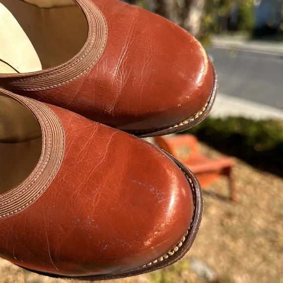 Vintage 1940’s Smith Brothers brown leather pumps/heels. Size 8