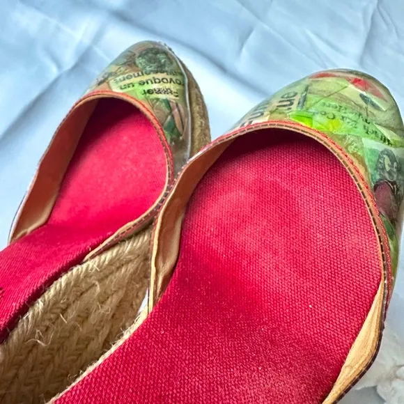 Vintage CHRISTIAN LOUBOUTINPatent Leather Printed D'Orsay Pumps