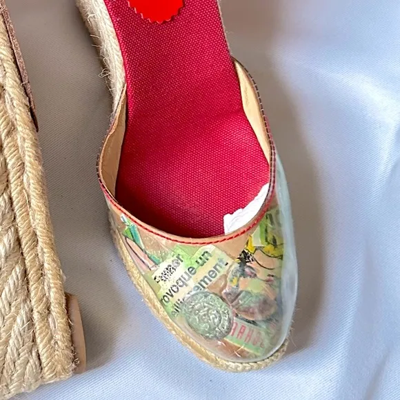 Vintage CHRISTIAN LOUBOUTINPatent Leather Printed D'Orsay Pumps