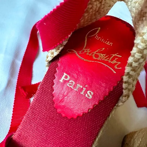 Vintage CHRISTIAN LOUBOUTINPatent Leather Printed D'Orsay Pumps